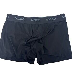 SKORA Mens Black Boxer Briefs Performance Athletic Underwear Size L